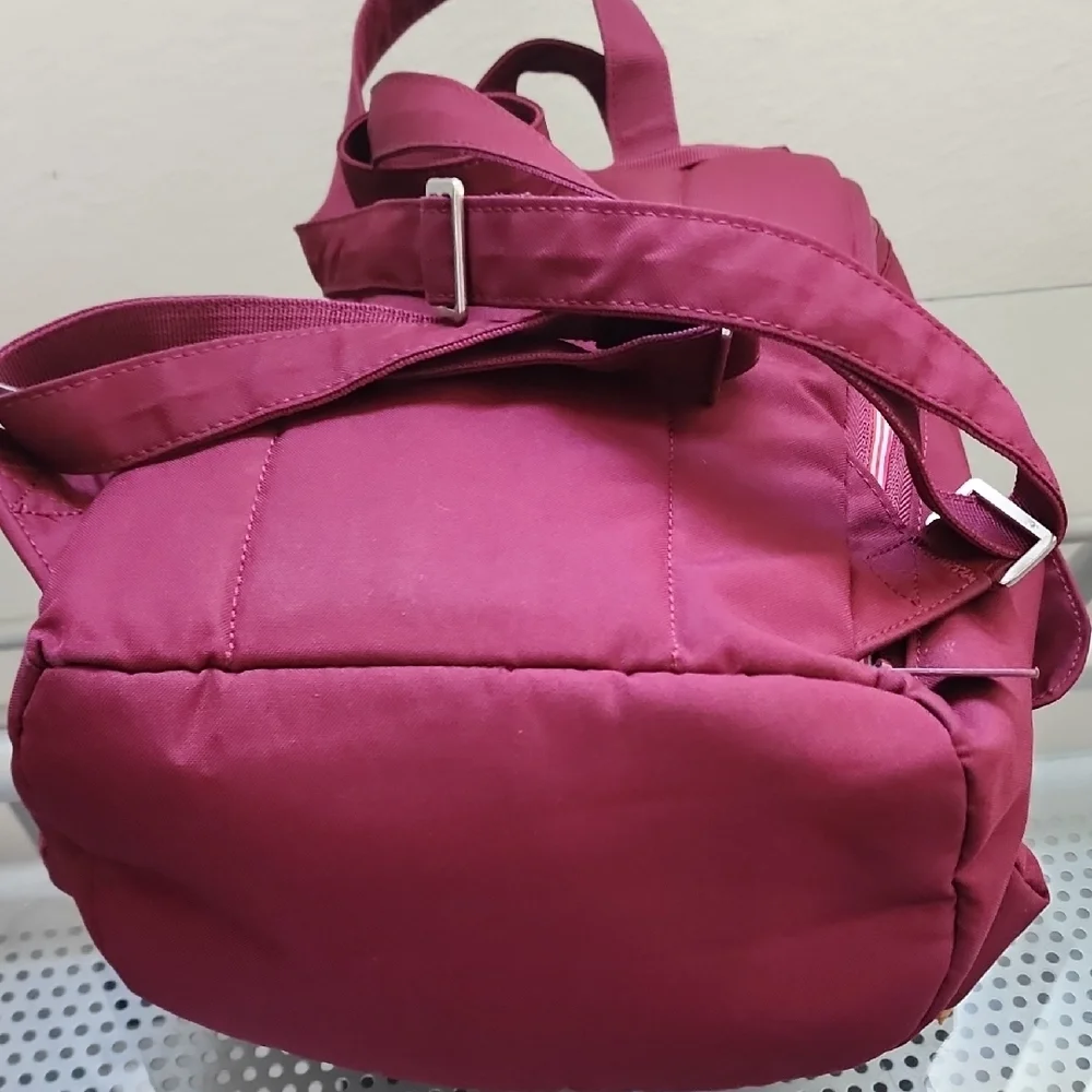 Herschel Maroon Backpack with Tan Straps - Picture 10 of 12